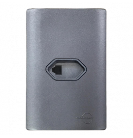 Conjunto Entrada RJ11 (Telefone) Horizontal 4x2 - Novara Preto Grafite Total